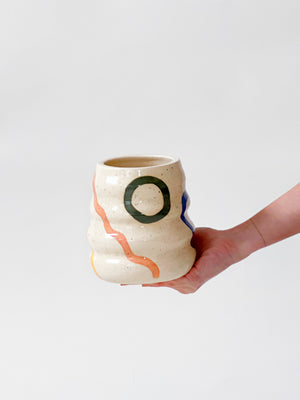 Handpainted Playful Shapes Vase