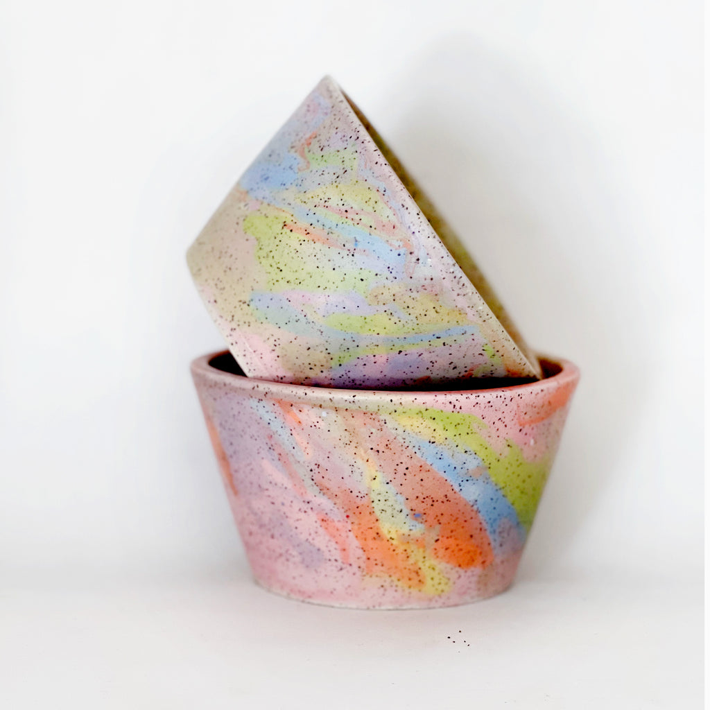 Bright Marbled Sorbet Bowl