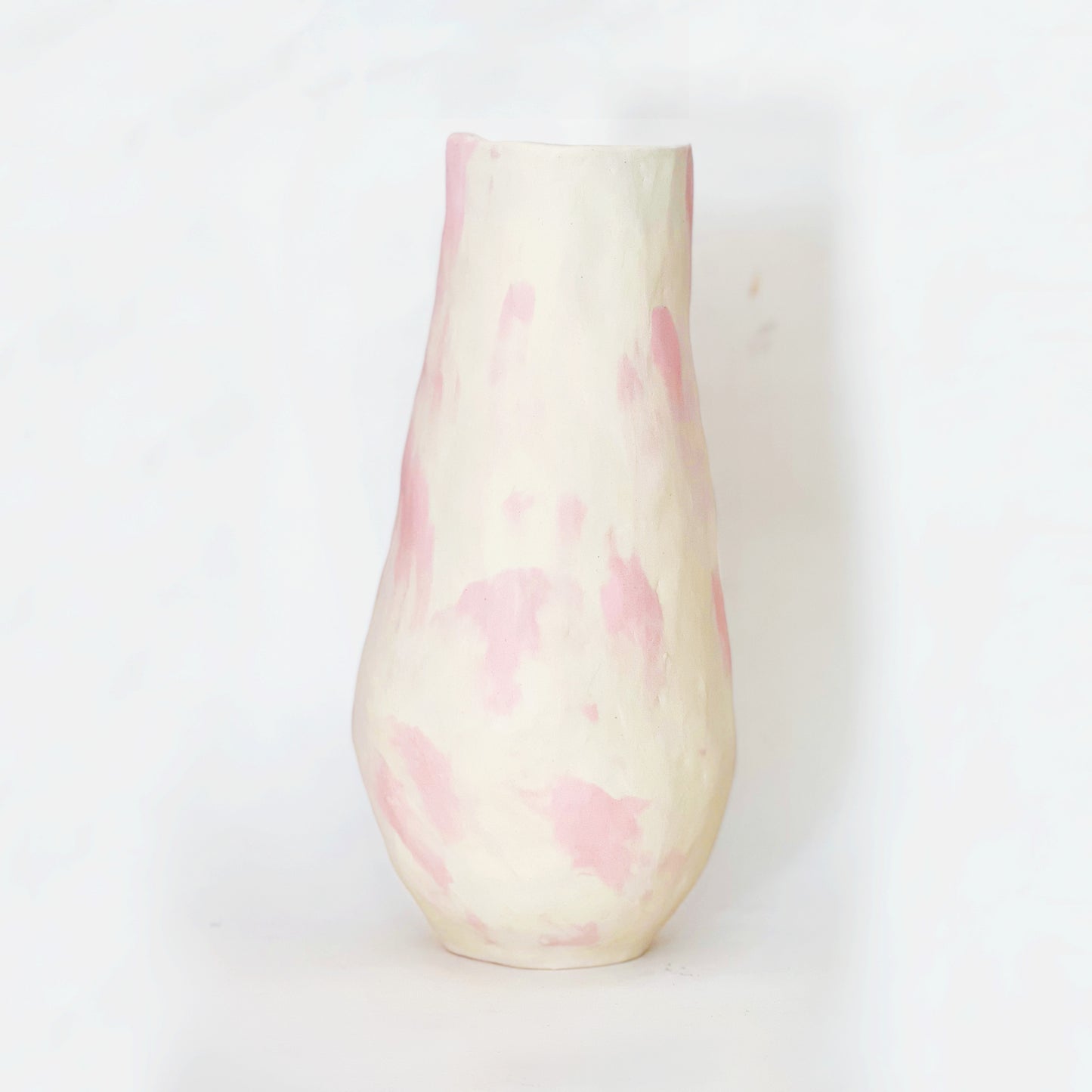 Ready to ship: Pink on Cream Bud Vase