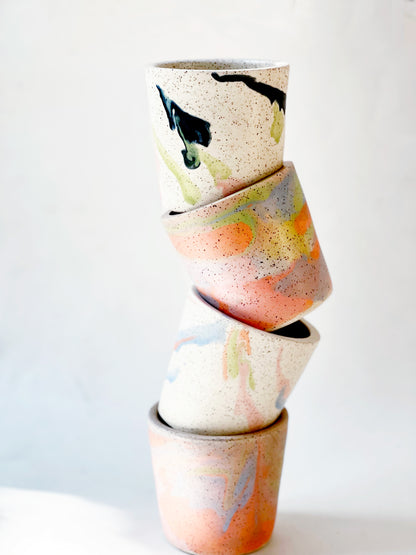 Bright Marbled Sorbet Cup