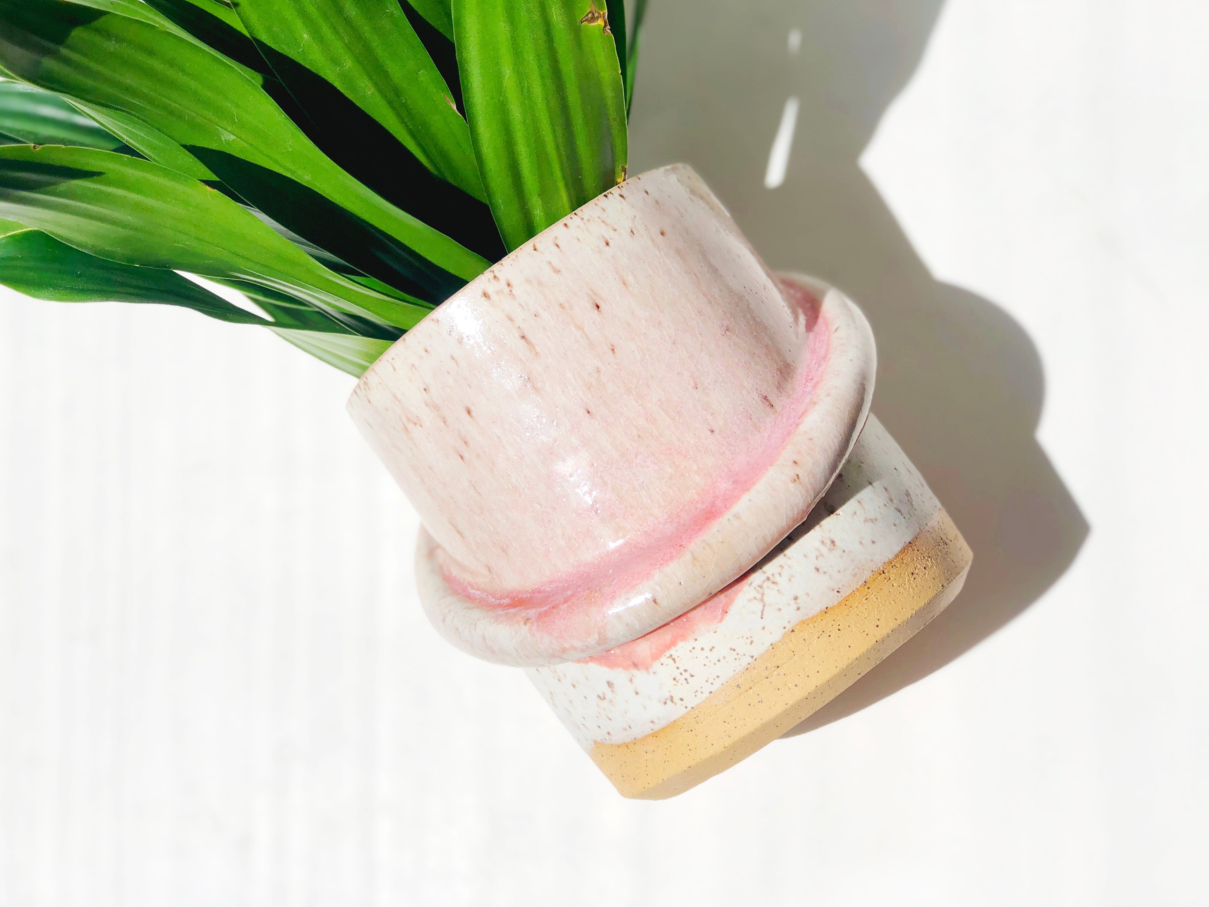 Matte Pink Saturn Planter