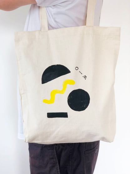 Hand Painted Blocks Tote Bag