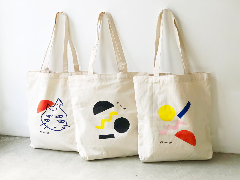 Hand Painted Blocks Tote Bag – O-M Ceramic