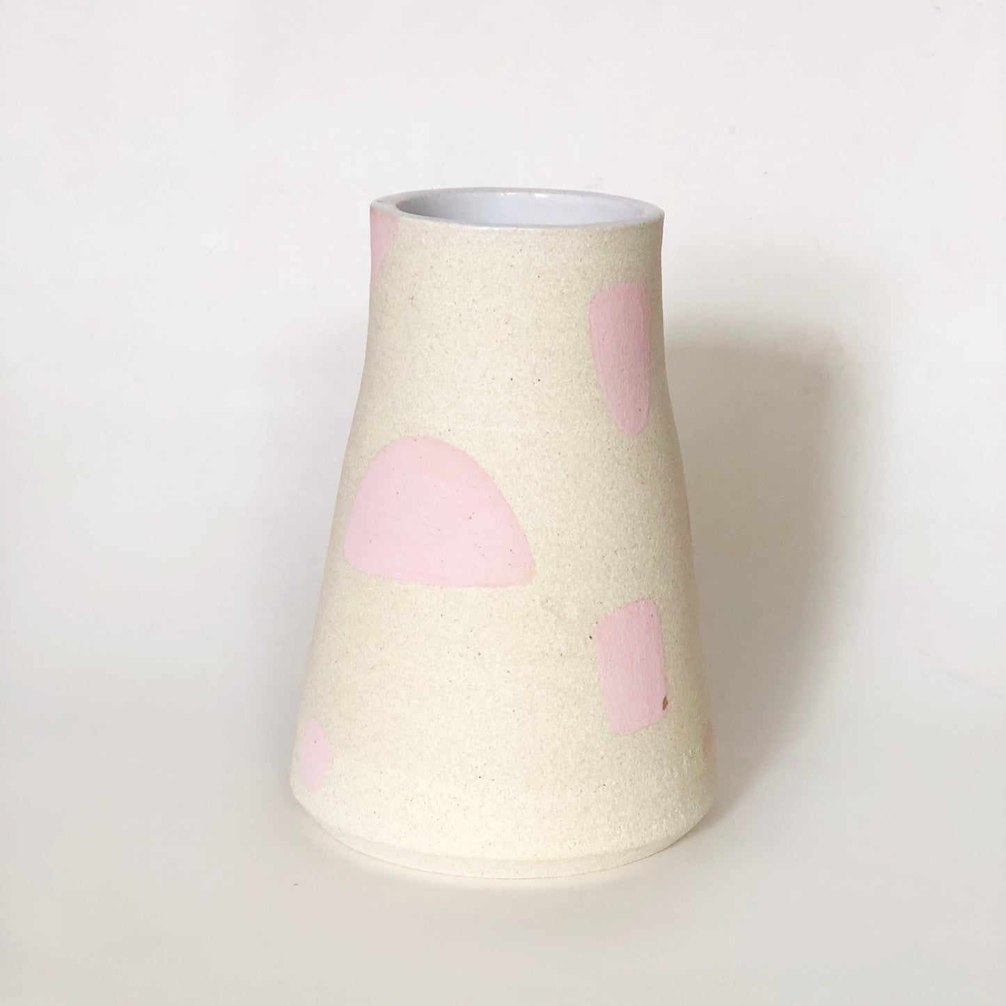 Pink Shape on White Vases