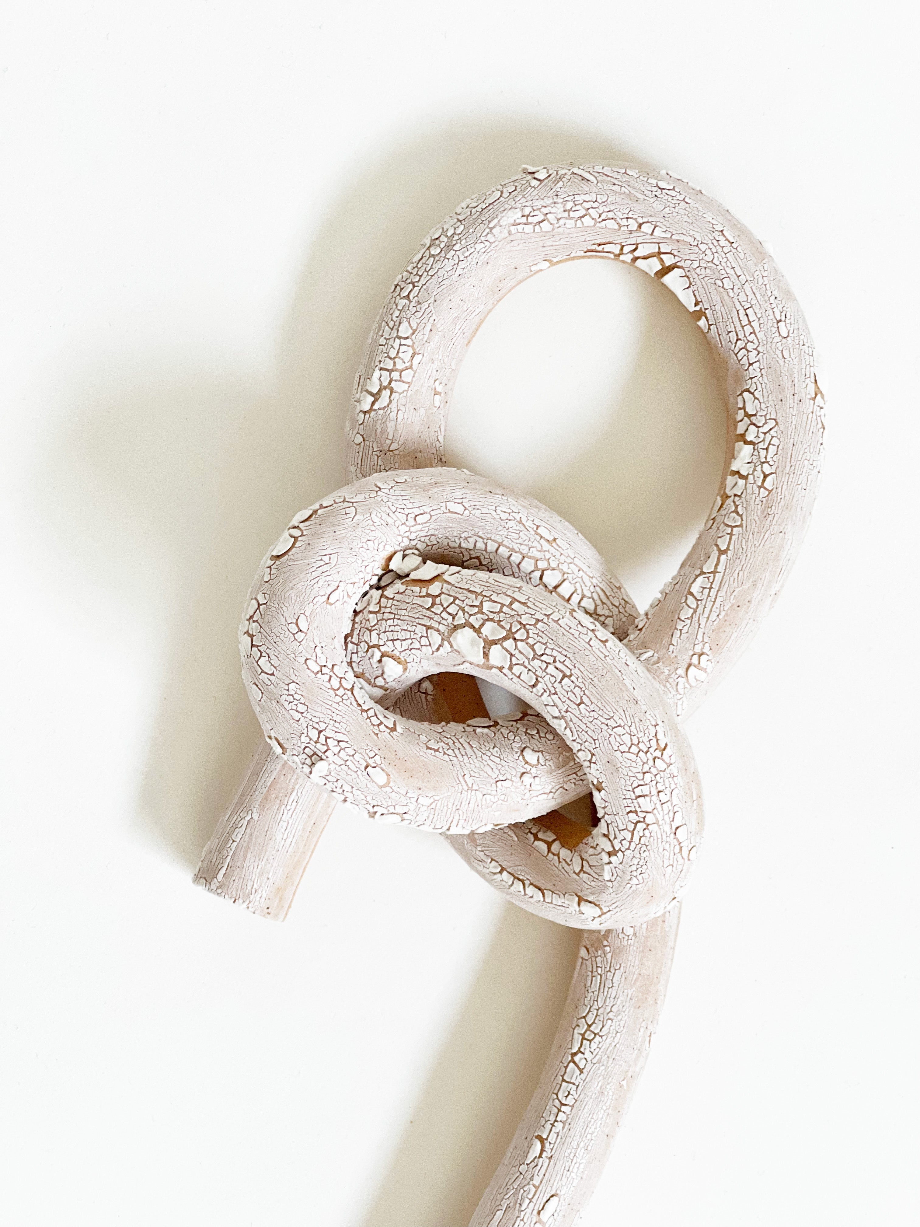 Clay Object 86- White Balance Knot – O-M Ceramic
