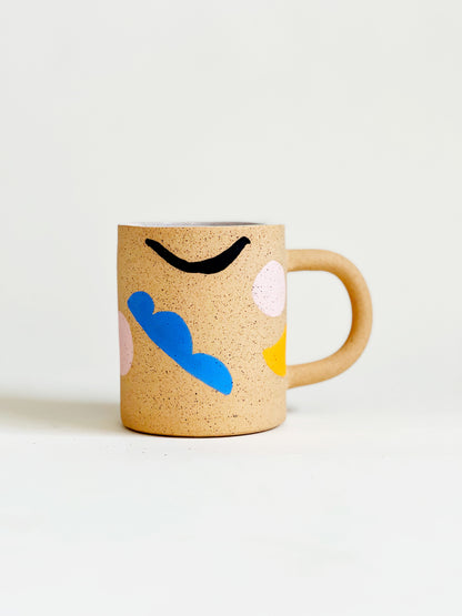 Large Cutout Ocean on Speckles Mug