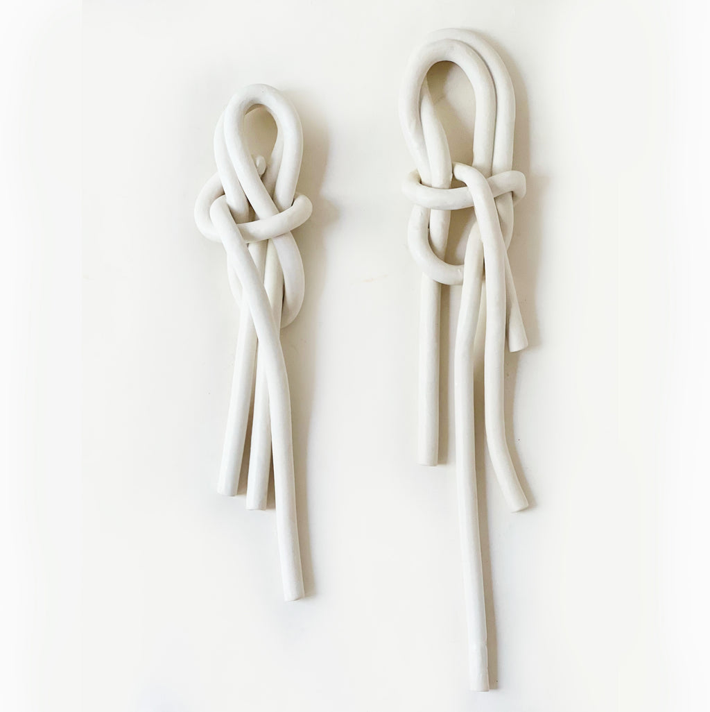 Clay Object 75- Matte White Knots