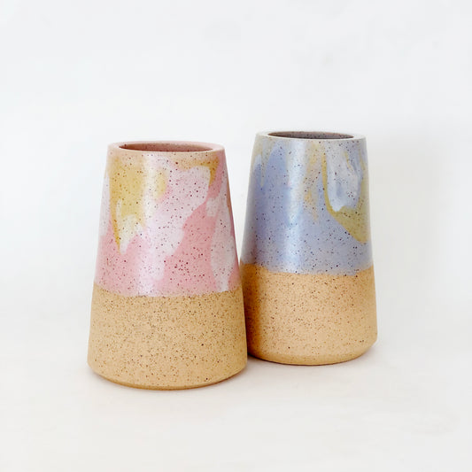 Marbled Sorbet Cone Vase