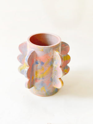 Rainbow Marbled Cactus Planter /Vase 02