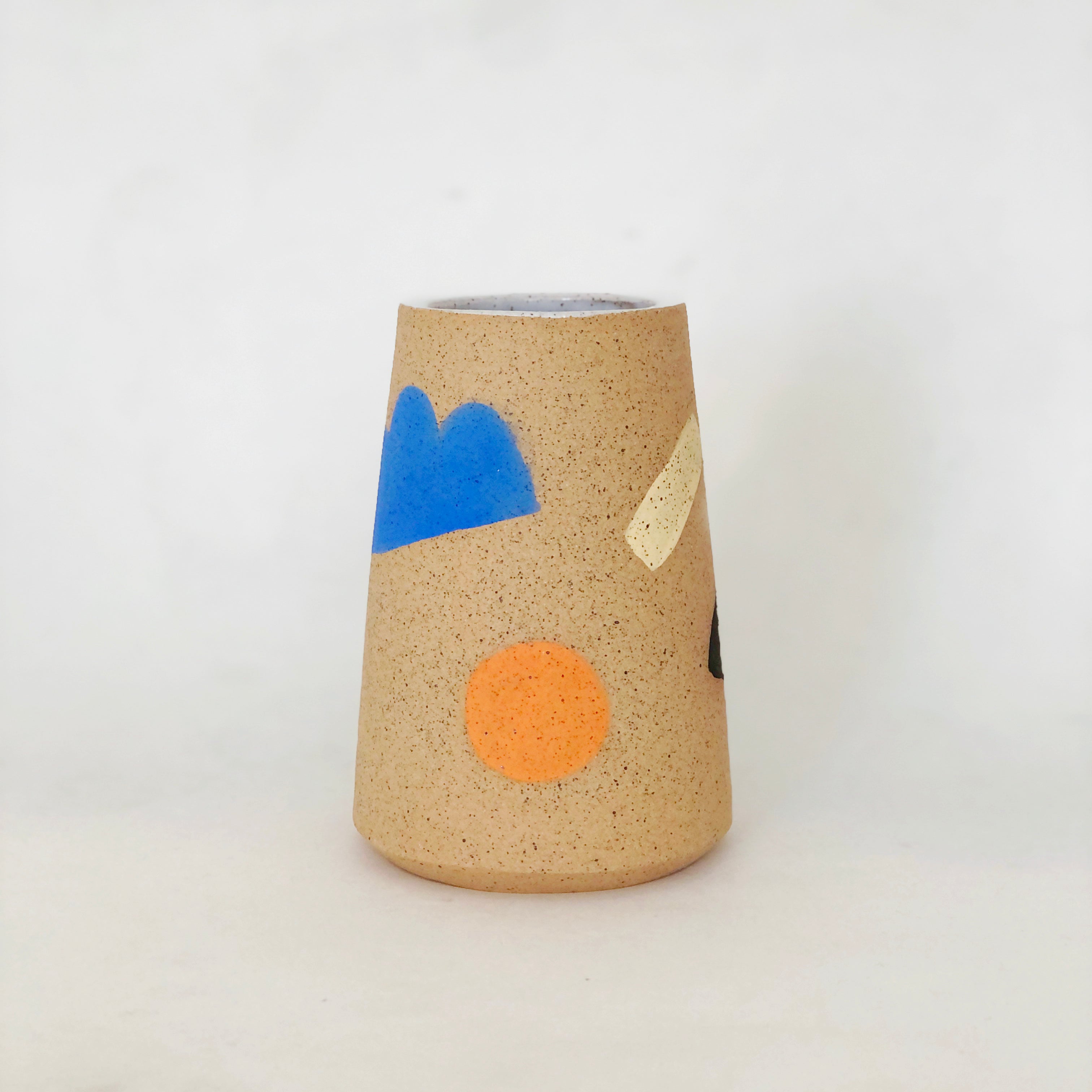 Hand Painted Cone Vase