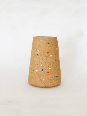 Hand Painted Cone Vase