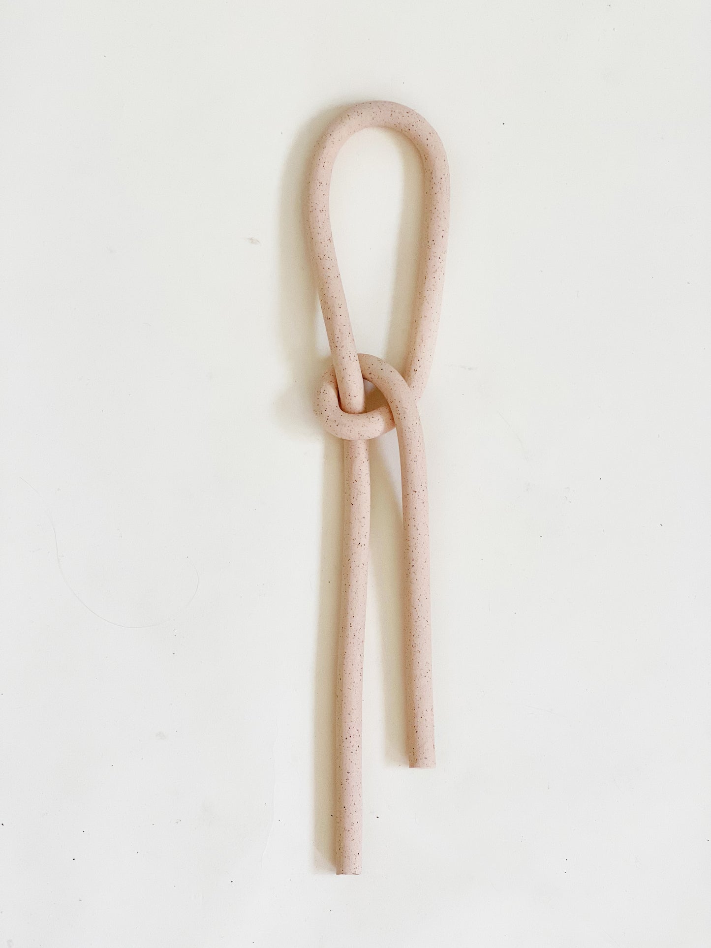 Clay Object 89 - Soft Pink Bow & Knot