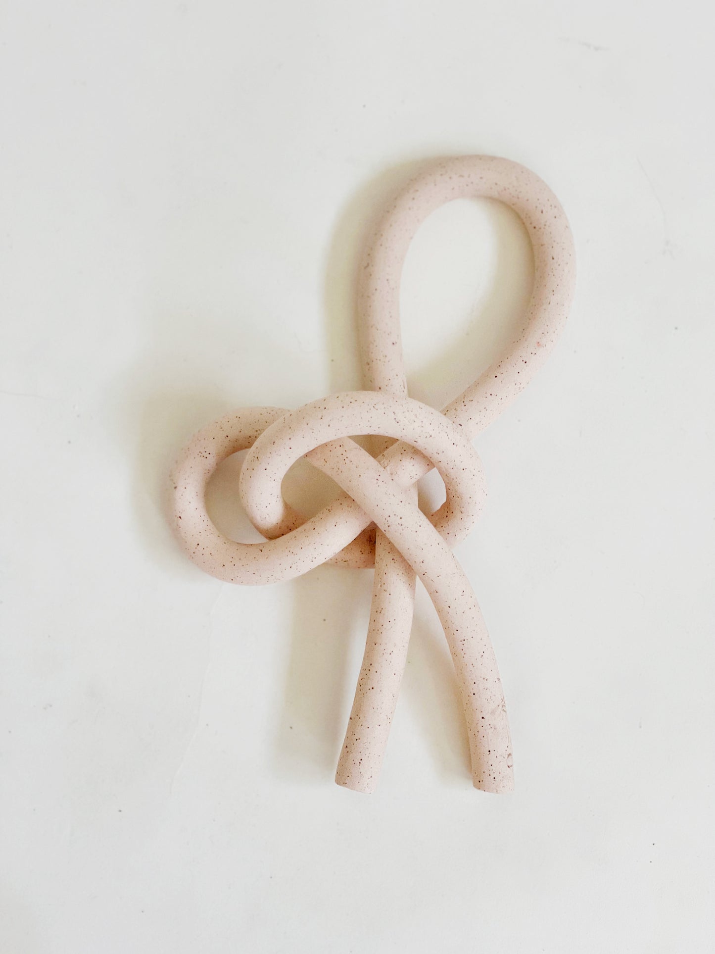 Clay Object 89 - Soft Pink Bow & Knot