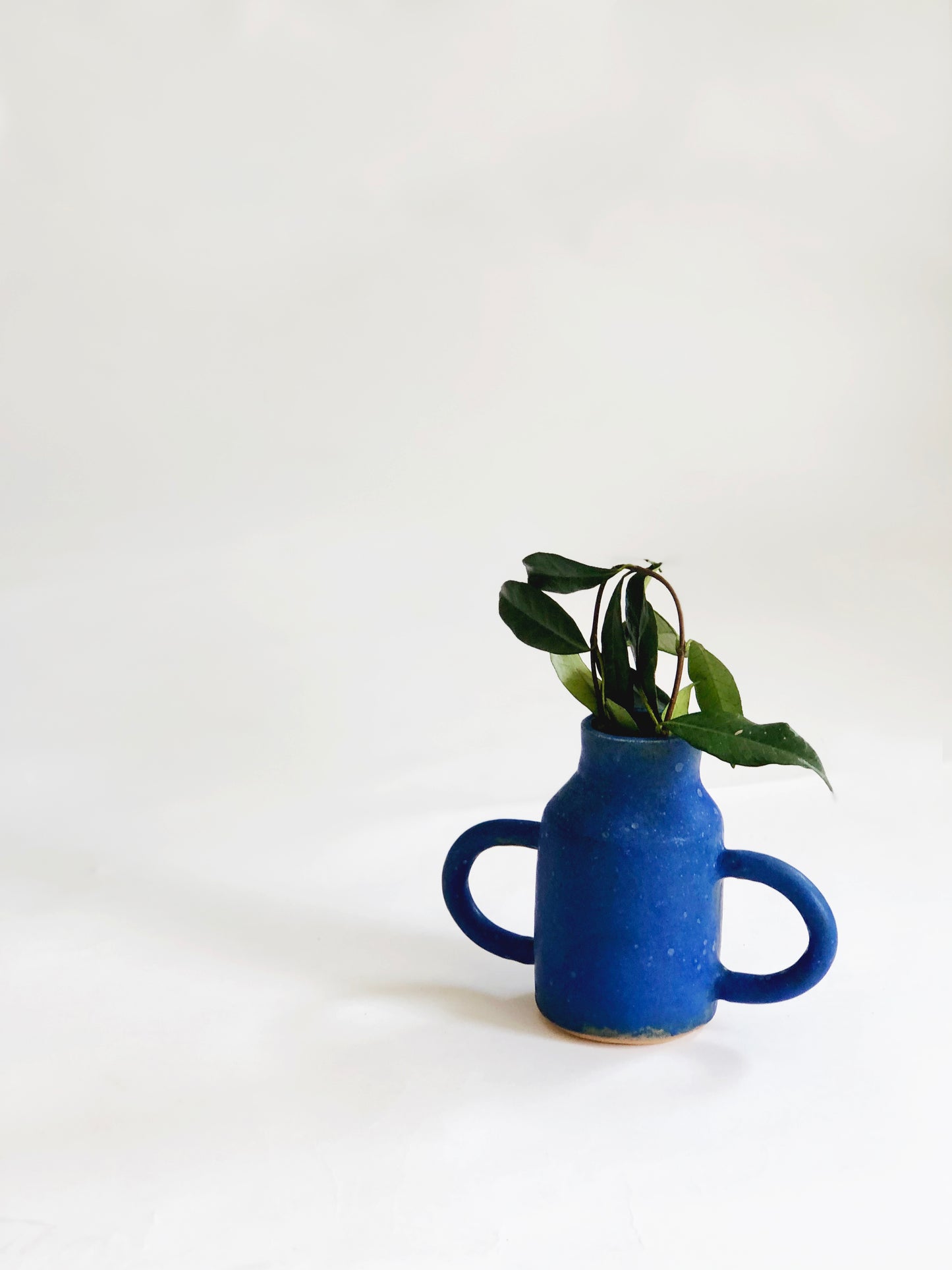 Baby Matte Blue Handmade Vase