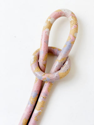 Clay Object 21 - Sorbet Marbled Circle Tie