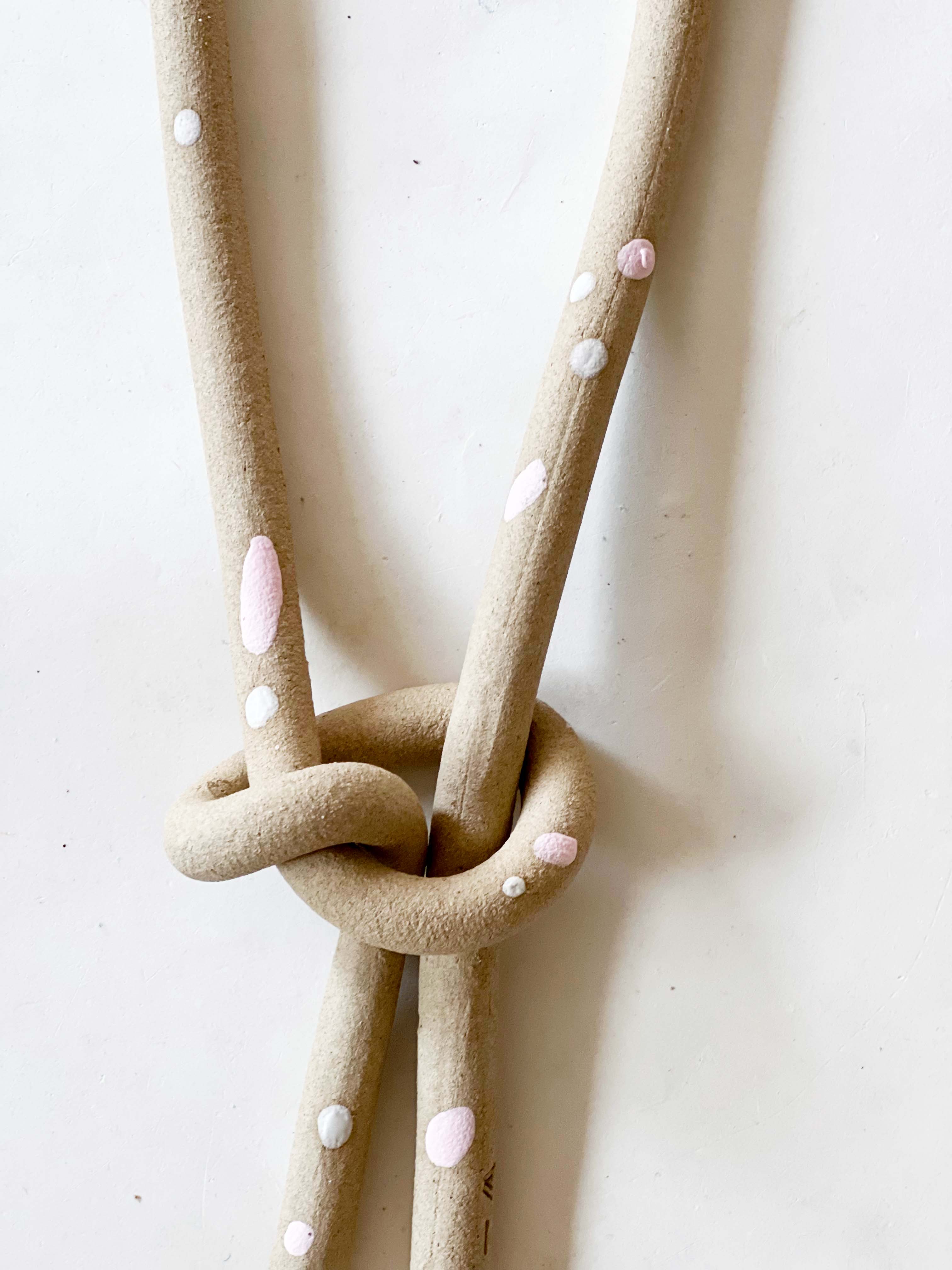 Clay Object 52-  Dots Greige Knot