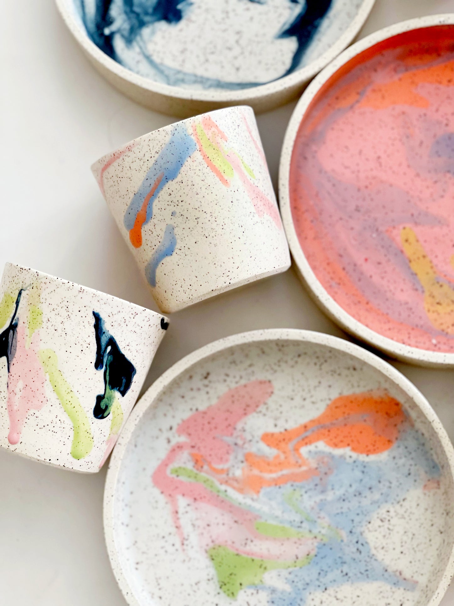 Bright Marbled Sorbet Cup